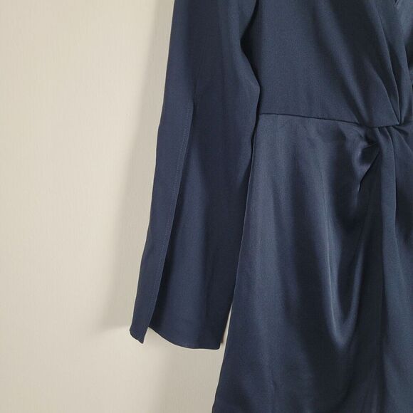 Intermix Jumpsuit 4 Black Isabelle Twist Front Romper Plunge Neckline Shorts - Picture 4 of 9